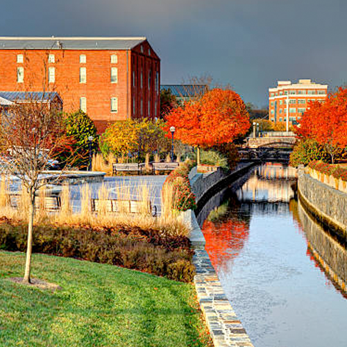 Carroll Creek in Frederick, Maryland in the Fall